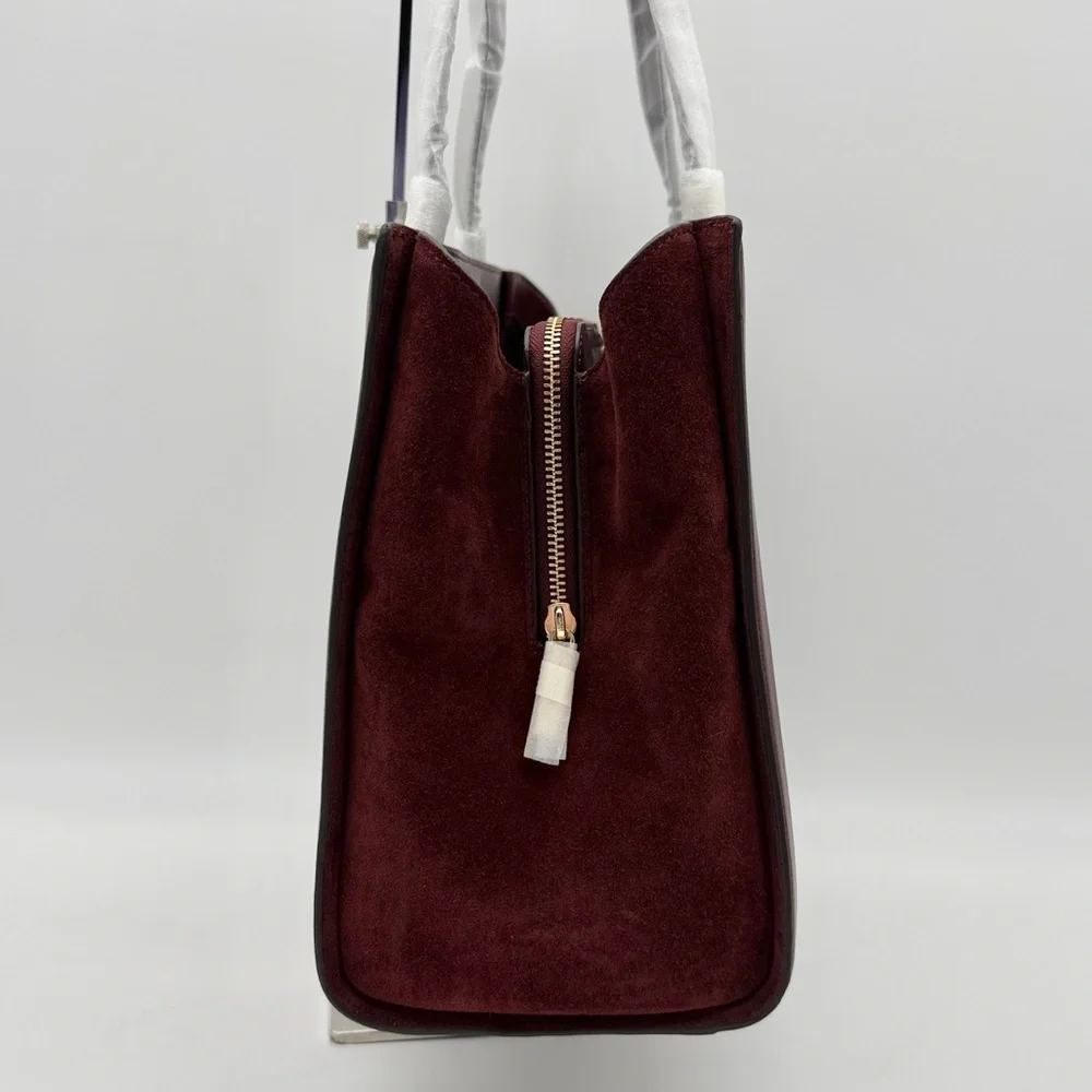 Kate Spade Madison Suede Large Laptop Tote Dark Merlot